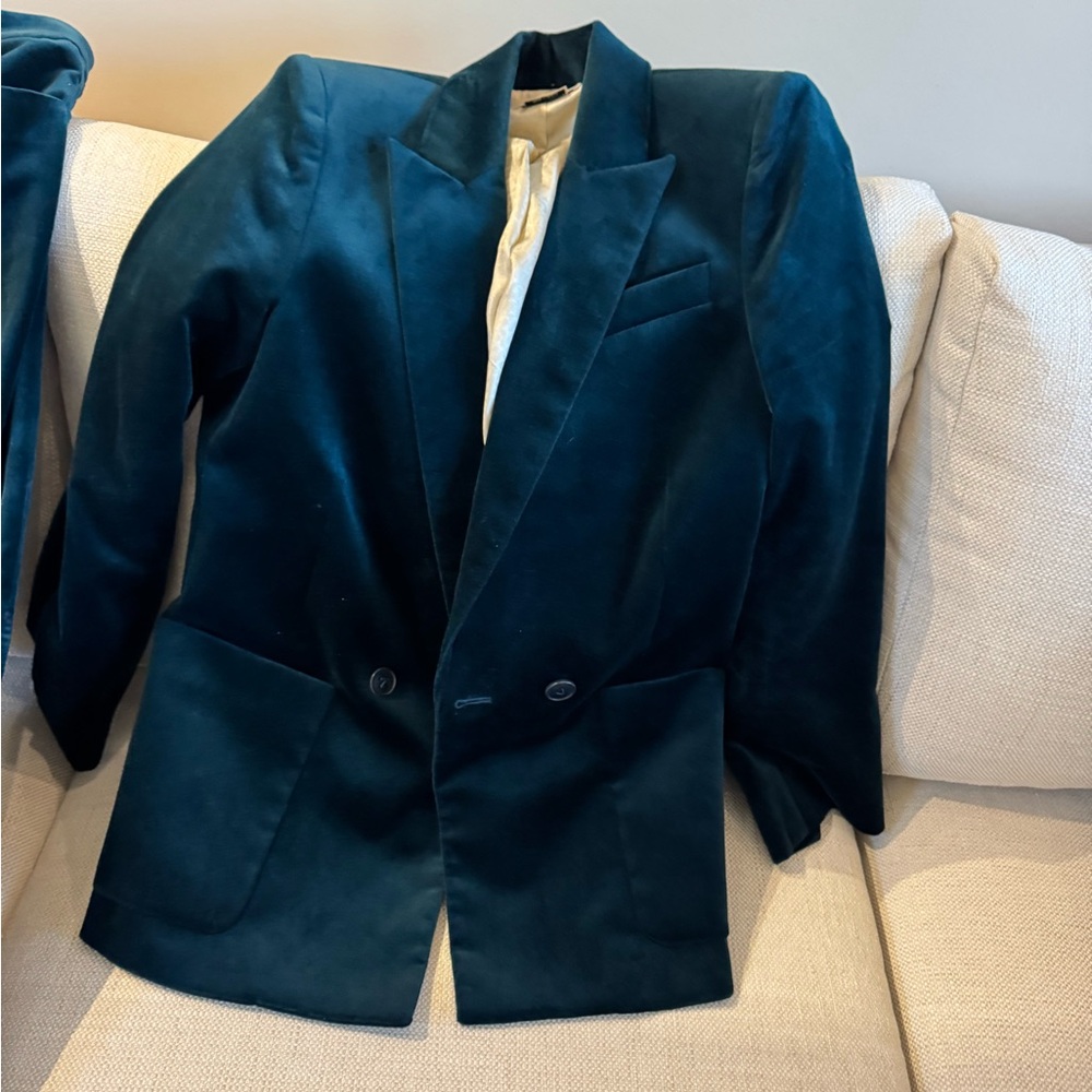 Zadig & Voltaire Deep Teal Blazer -pants size 38 and blazer size 36